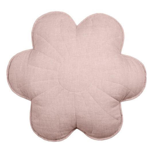 LEINENBLÄTENKISSEN "PUDERROSE"